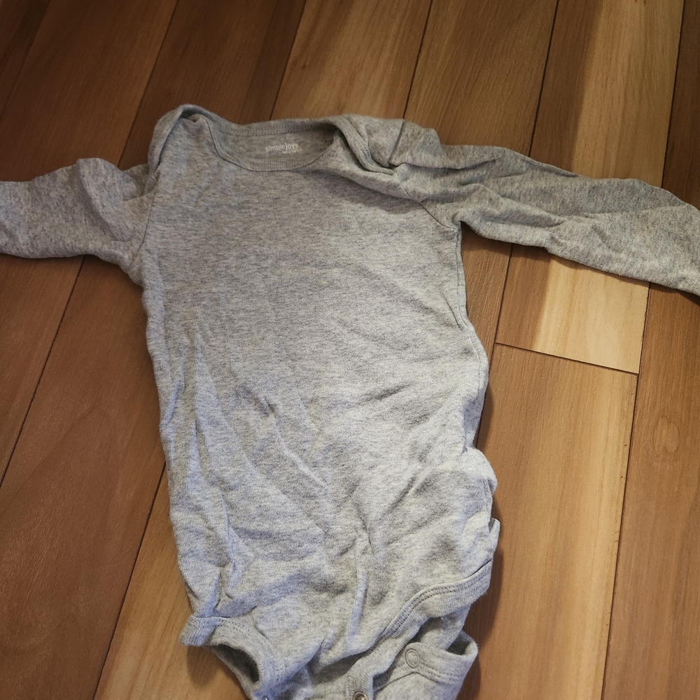 Gray Long Sleeve Onesie
